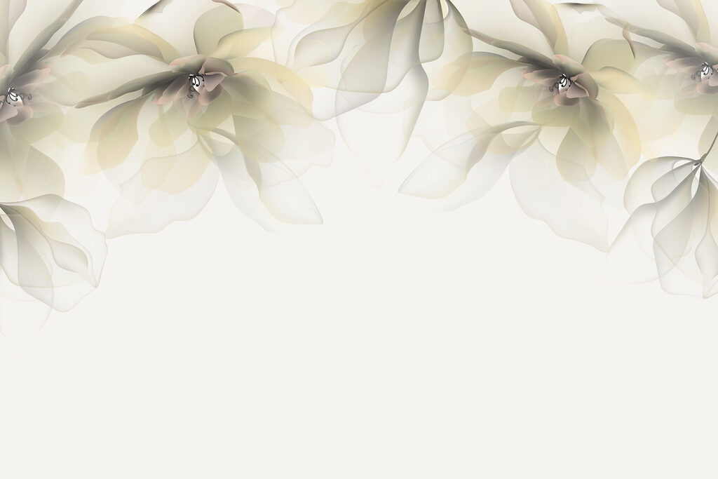 Fiori sospesi in alto — design completo