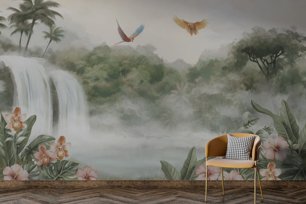 Cascata tra uccelli tropicali — ambiente 5