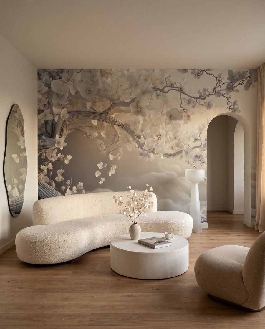Albero fiorito sulle onde — ambiente 4