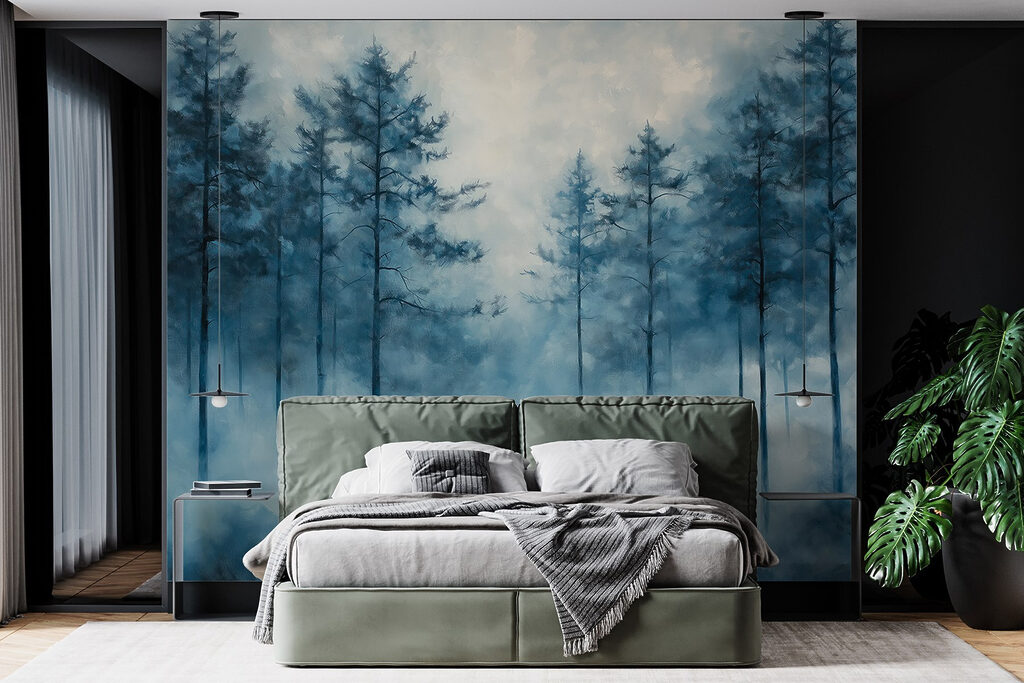 Alti alberi nella nebbia — ambiente 3