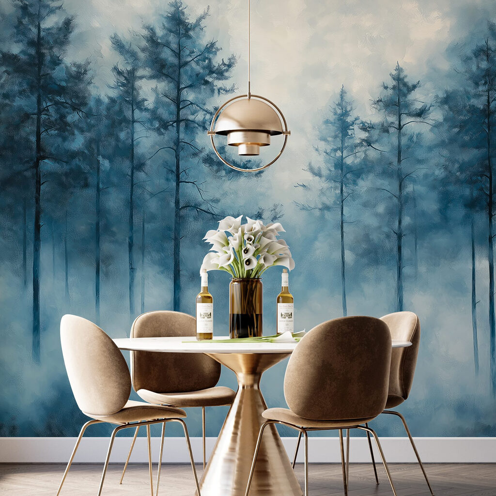 Alti alberi nella nebbia — ambiente 6
