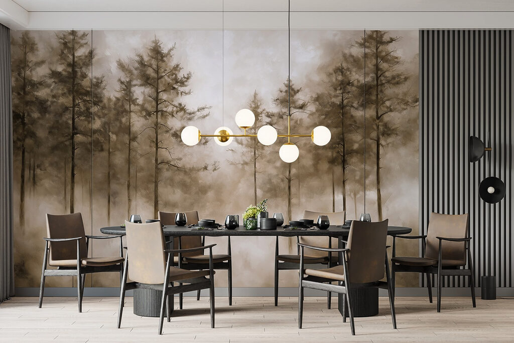 Alti alberi nella nebbia — ambiente 3