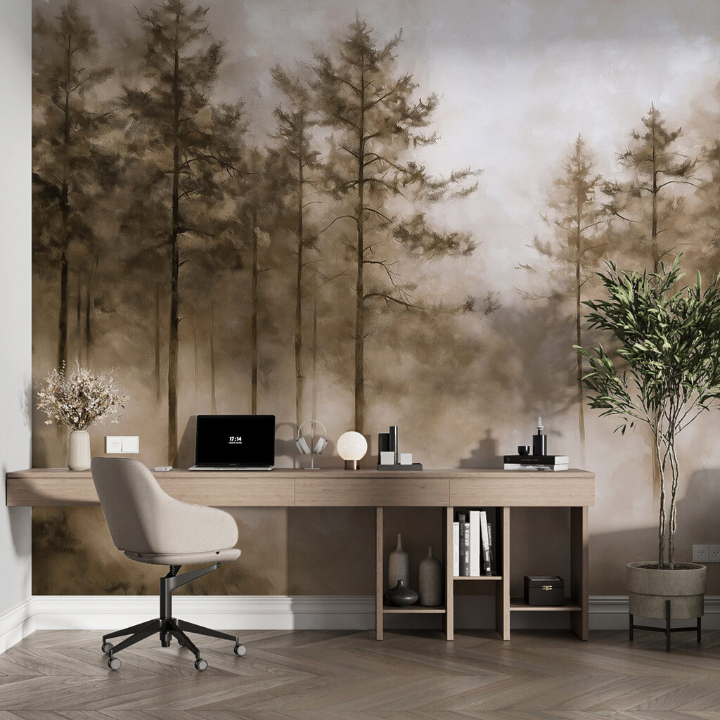 Alti alberi nella nebbia — ambiente 5