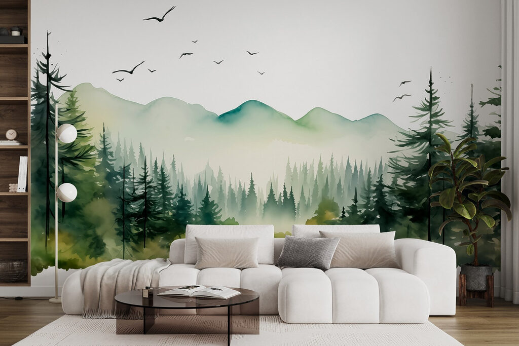 Uccelli sopra i pini — ambiente 3