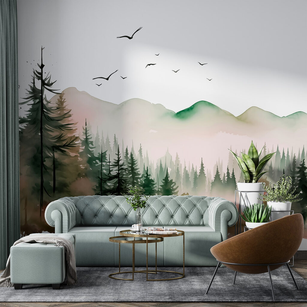 Uccelli sopra i pini — ambiente 1