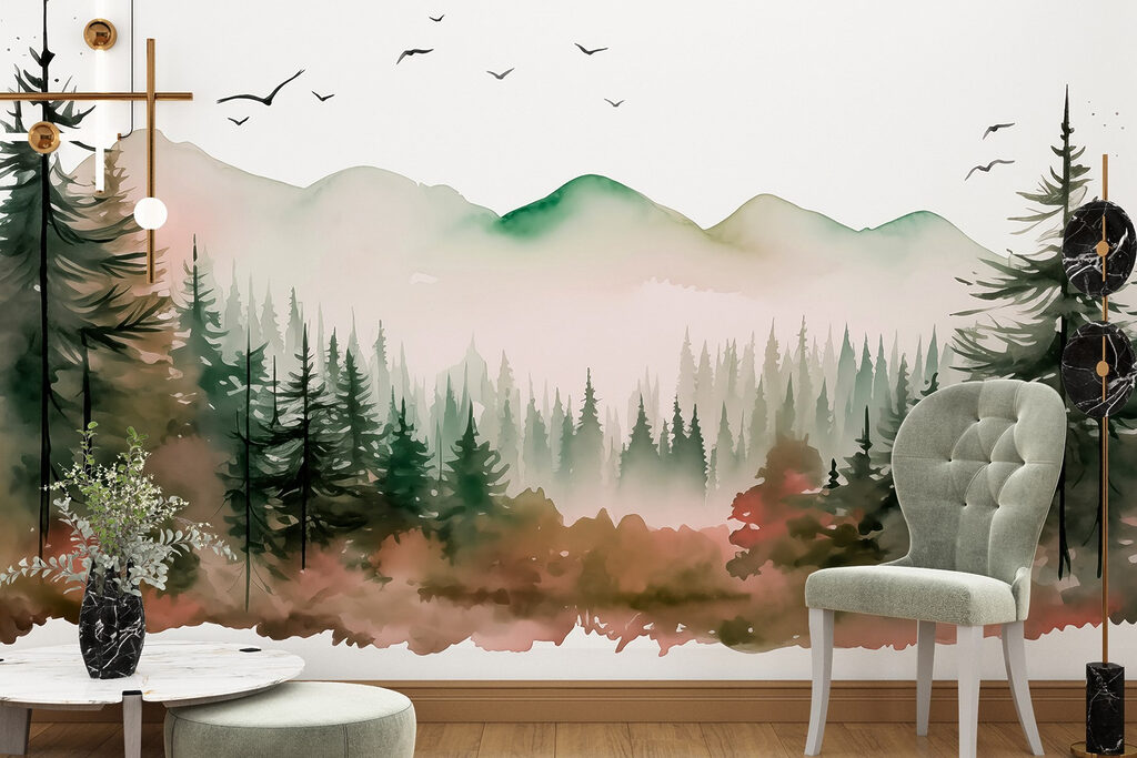 Uccelli sopra i pini — ambiente 3