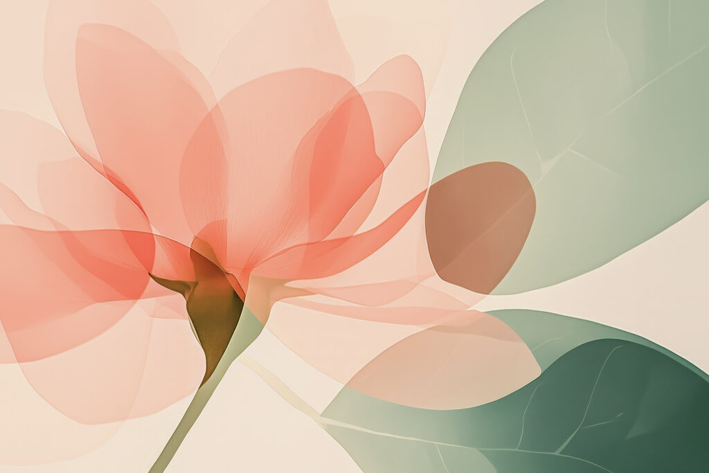 Fiore trasparente — design completo