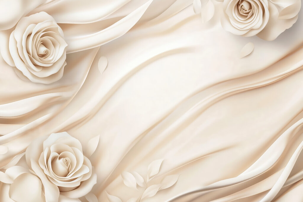 Rose lungo curve bianche — design completo