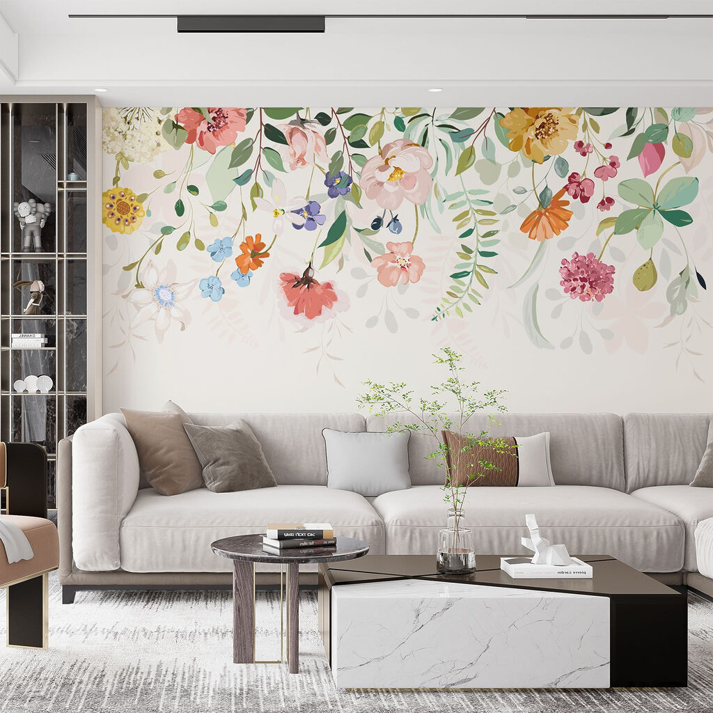 Fiori colorati che scendono — ambiente 2