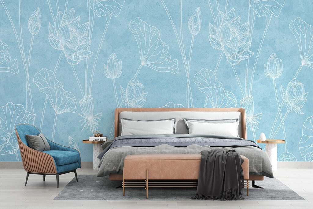 Fiori bianchi tracciati — ambiente 1