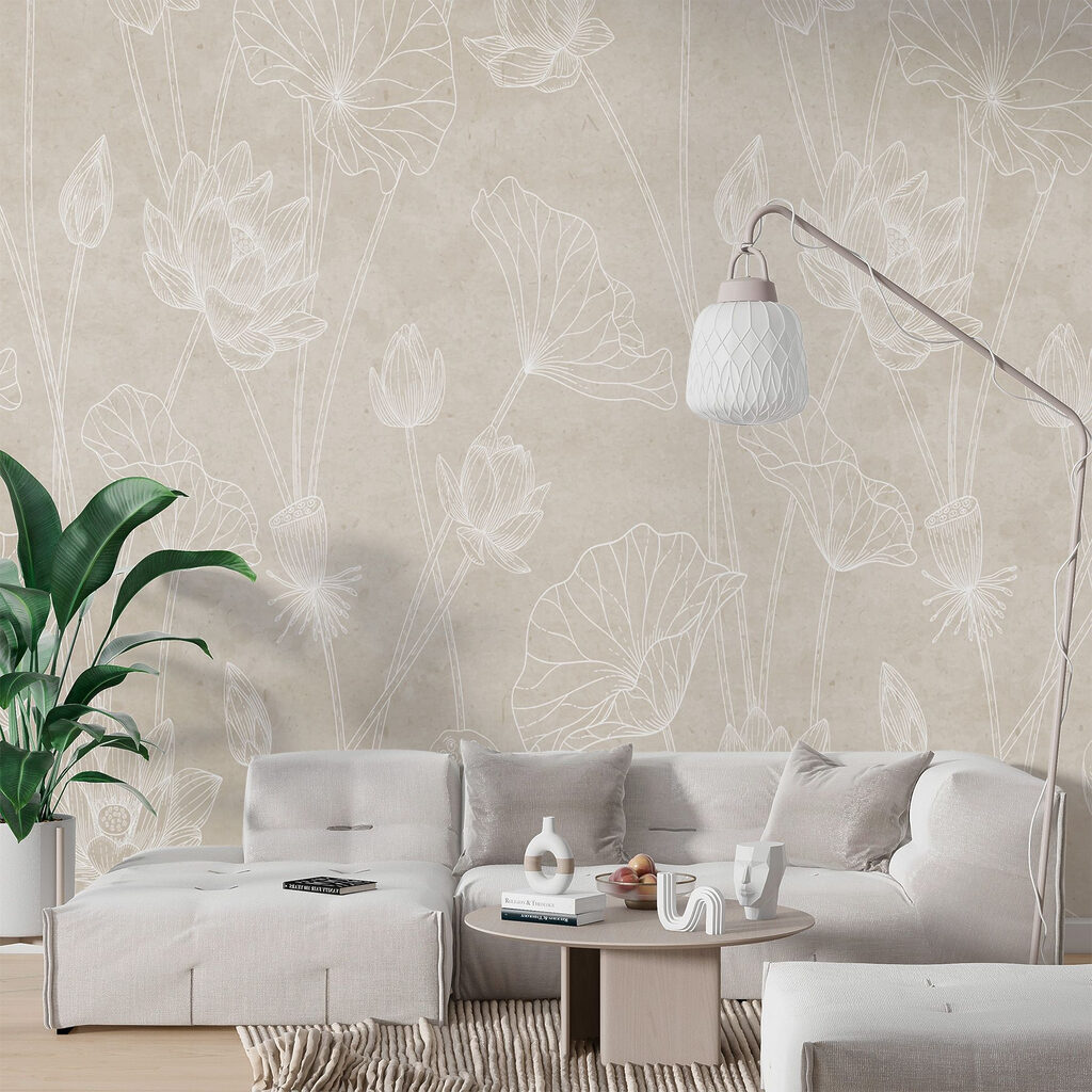 Fiori bianchi tracciati in un ambiente