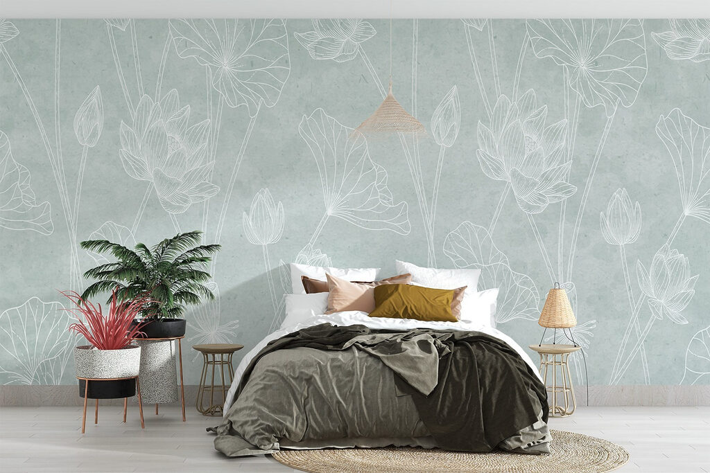 Fiori bianchi tracciati — ambiente 1