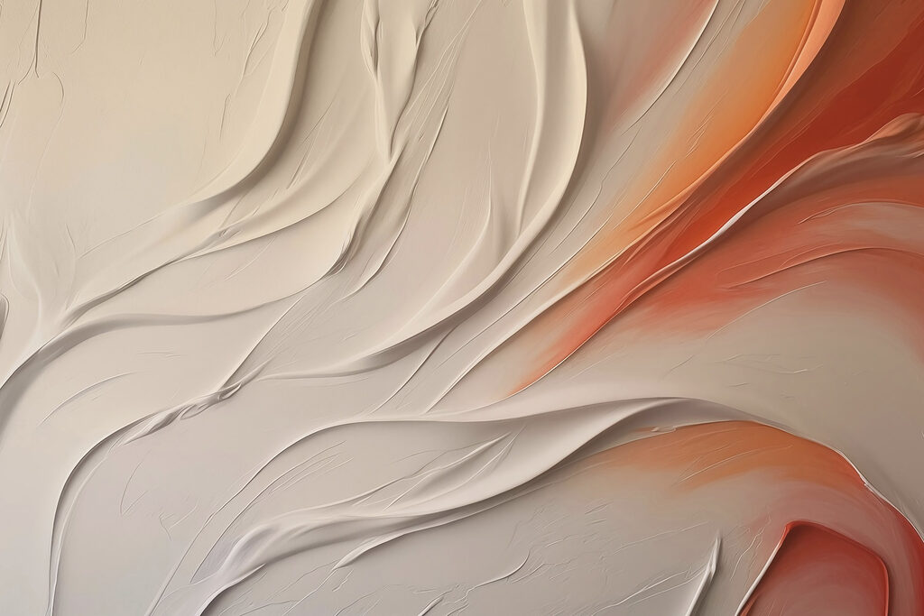Pieghe crema e terracotta — design completo