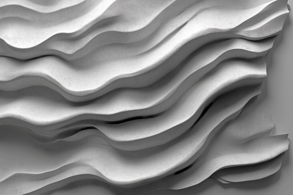 Onde grigie con ombre — design completo