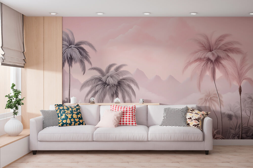 Palme nella lontananza rosa — ambiente 1