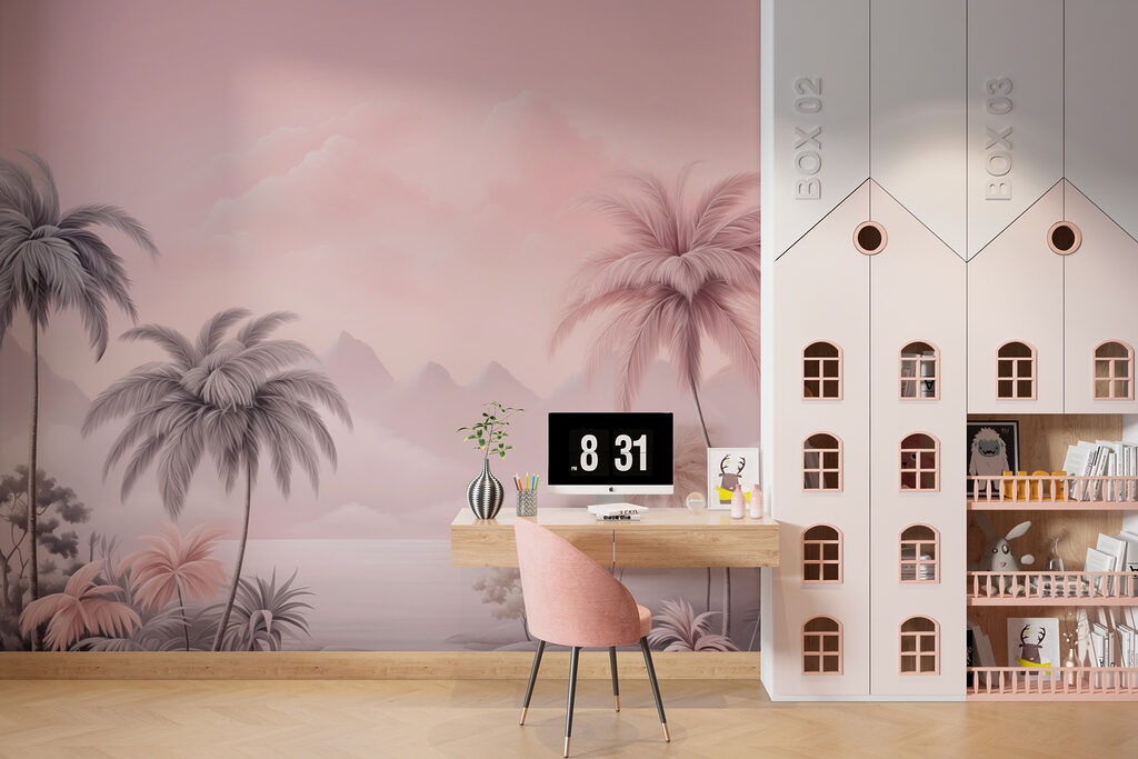 Palme nella lontananza rosa — ambiente 5