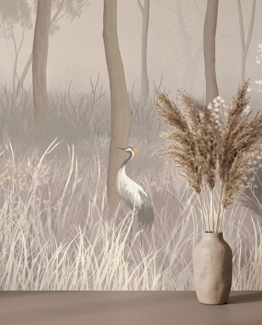 Bosco fiorito nella nebbia — ambiente 6