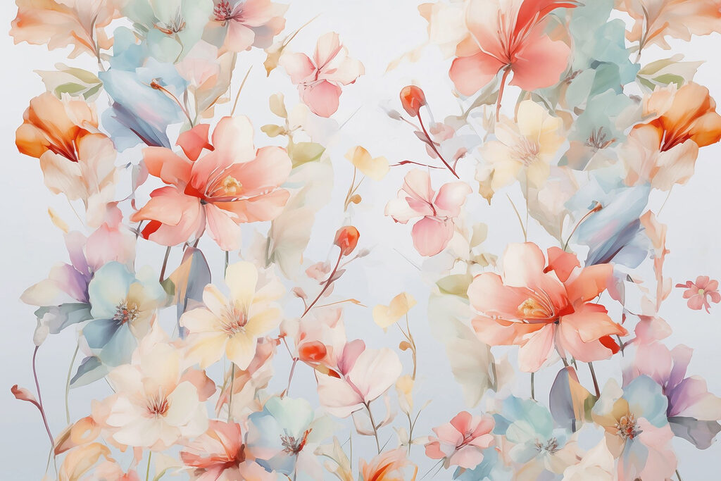 Giardino di fiori dipinti — design completo