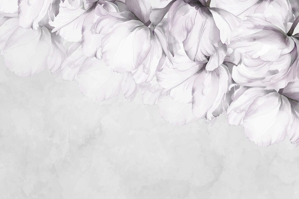 Fiori sul bordo superiore — design completo