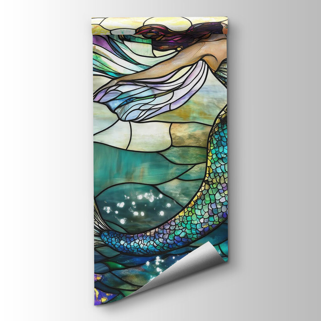 Sirena in vetrata colorata — vista del prodotto