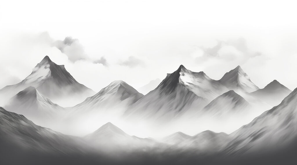 Cime nella nebbia — design completo