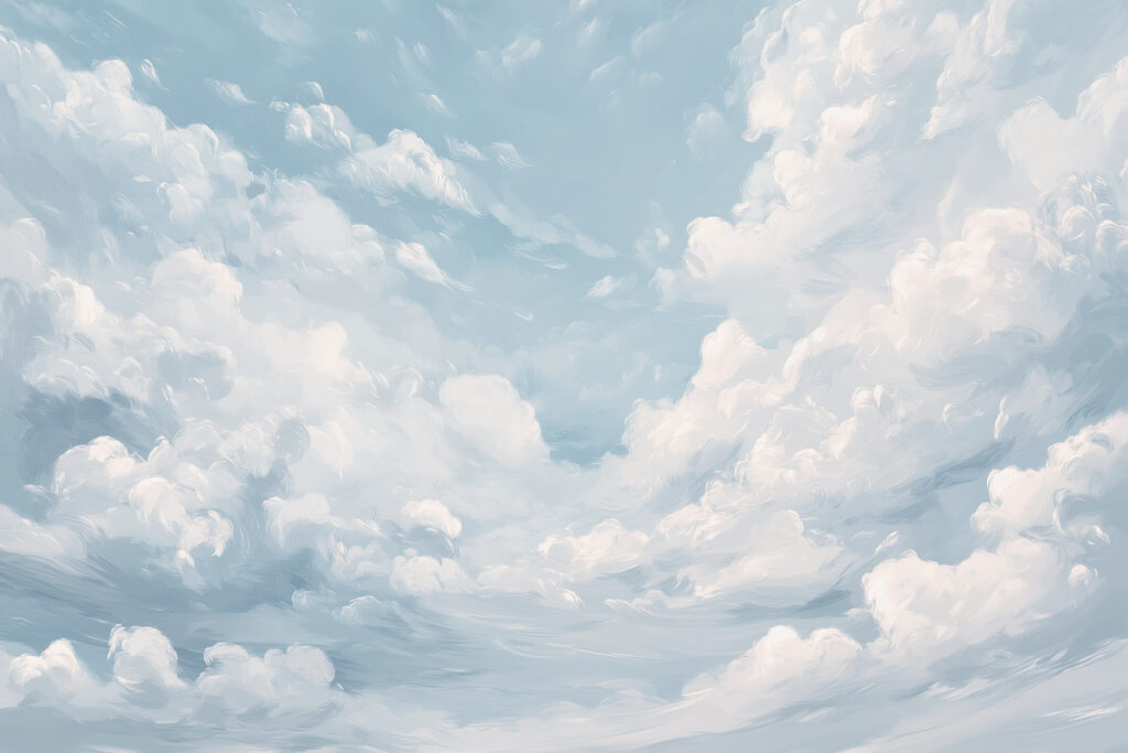 Nuvole in cielo azzurro — design completo