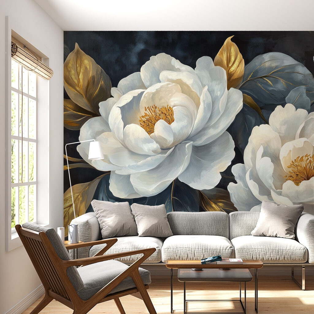 Peonie su blu notte — ambiente 4