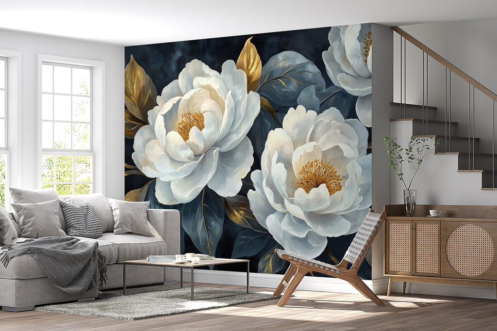 Peonie su blu notte — ambiente 6