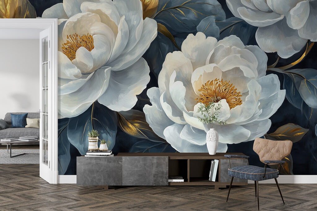 Peonie su blu notte — ambiente 7