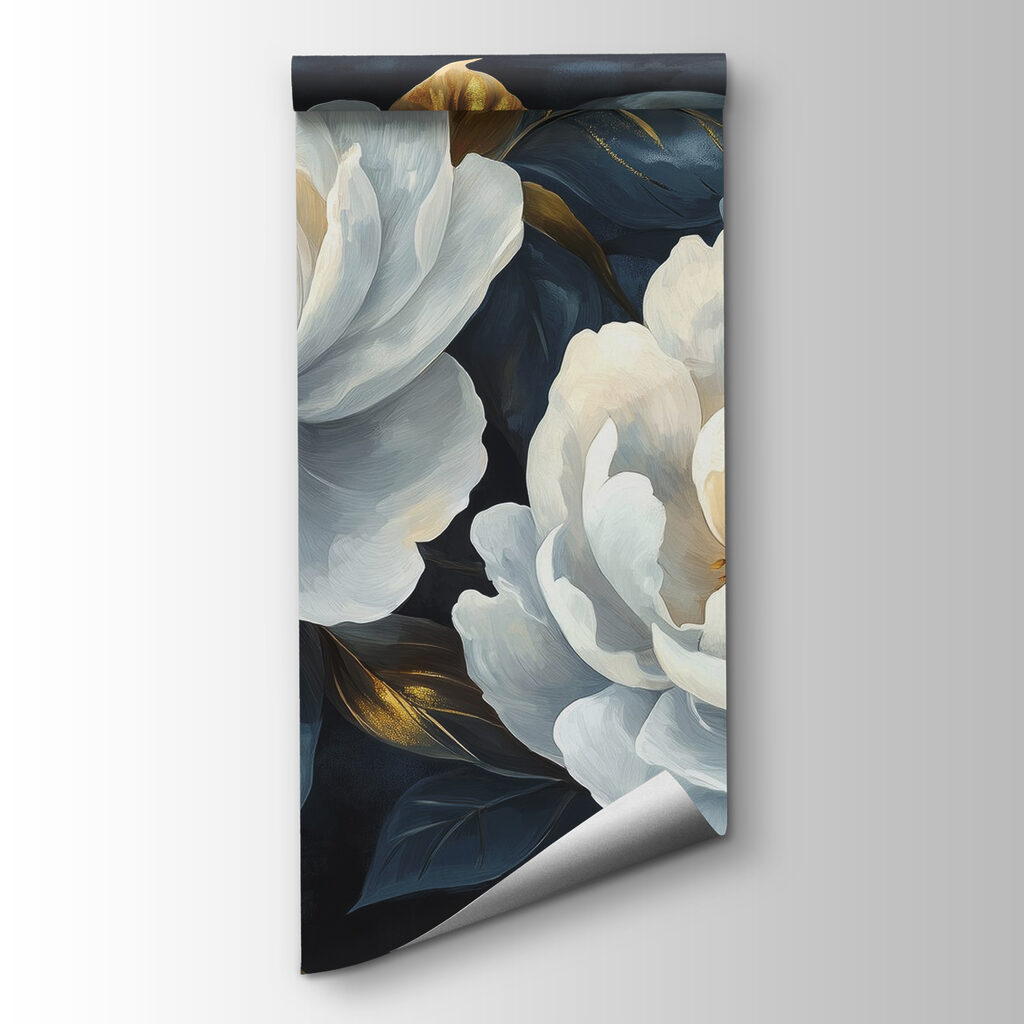 Peonie su blu notte — vista del prodotto