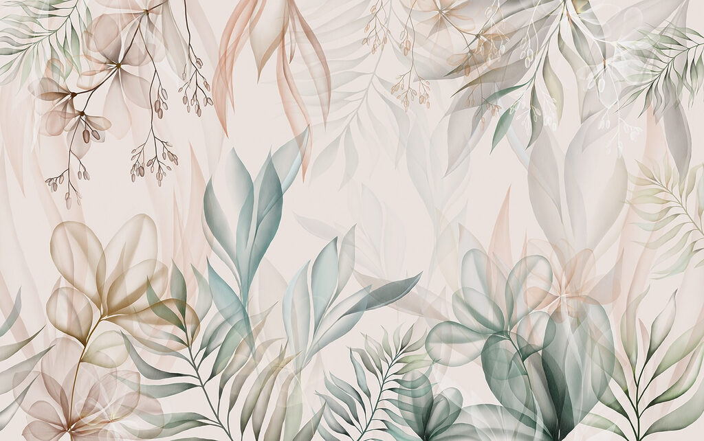 Rami cadenti in pastello — design completo