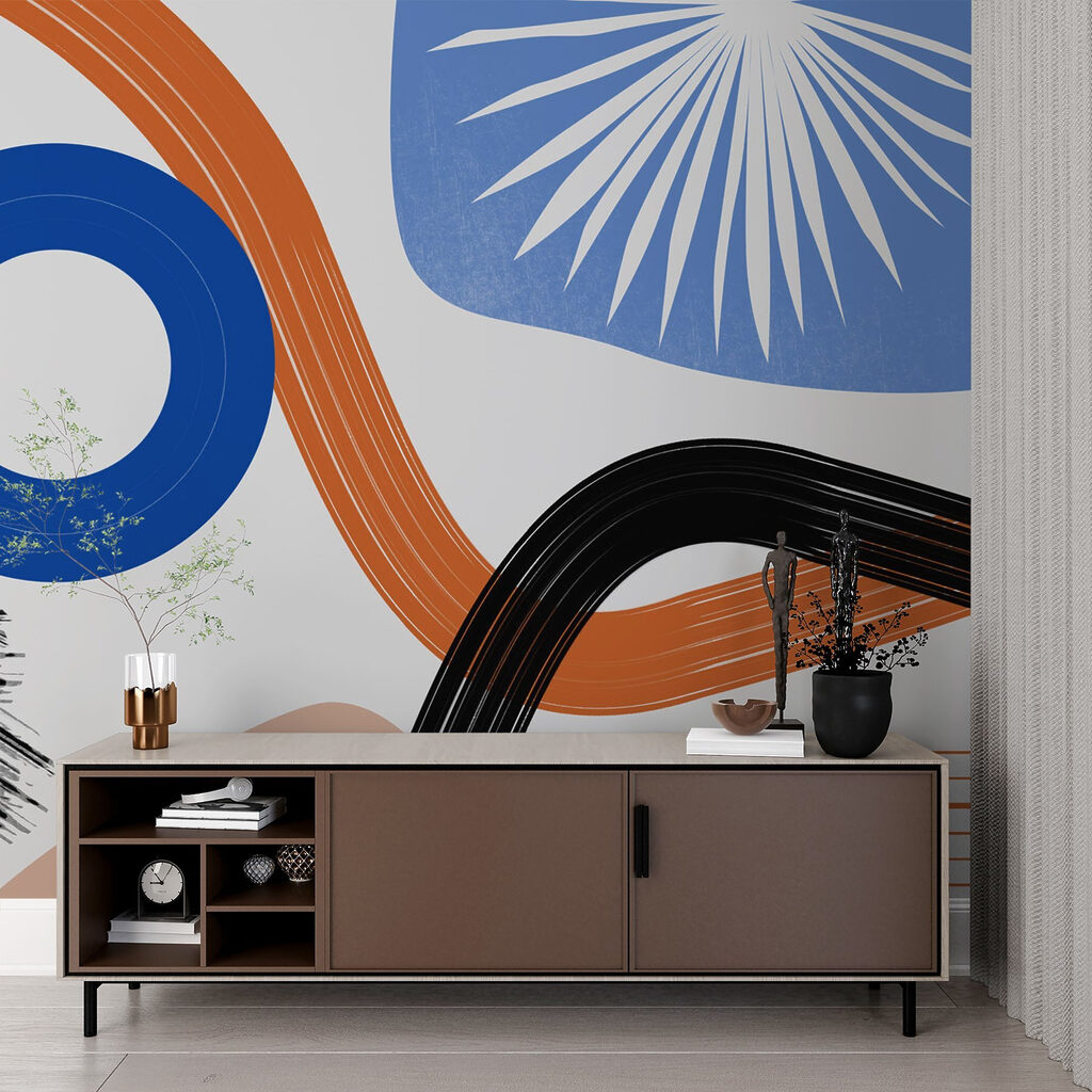 Cerchio blu e archi — ambiente 1