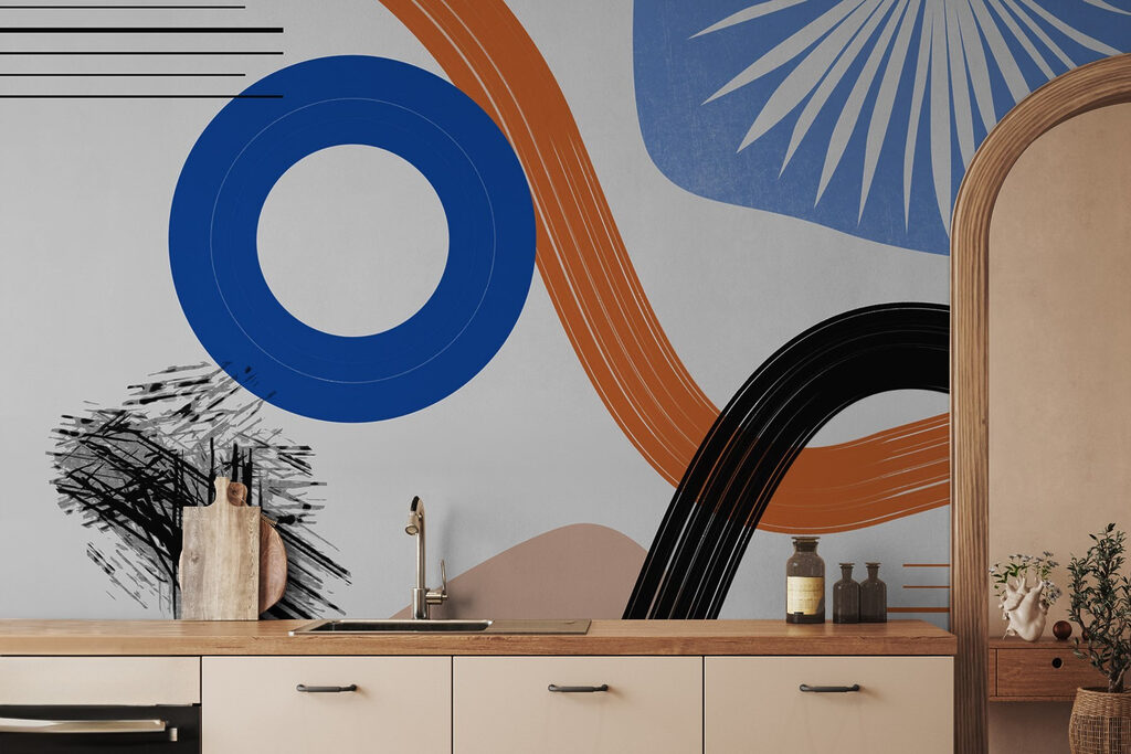 Cerchio blu e archi — ambiente 2