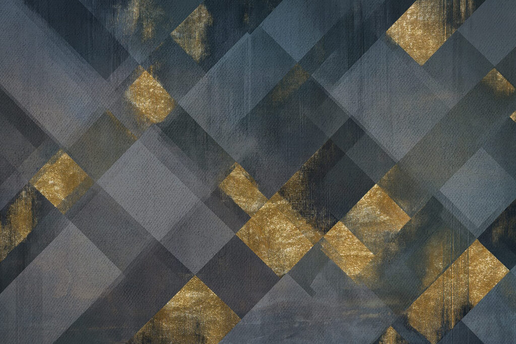 Quadrati con accenti d’oro — design completo