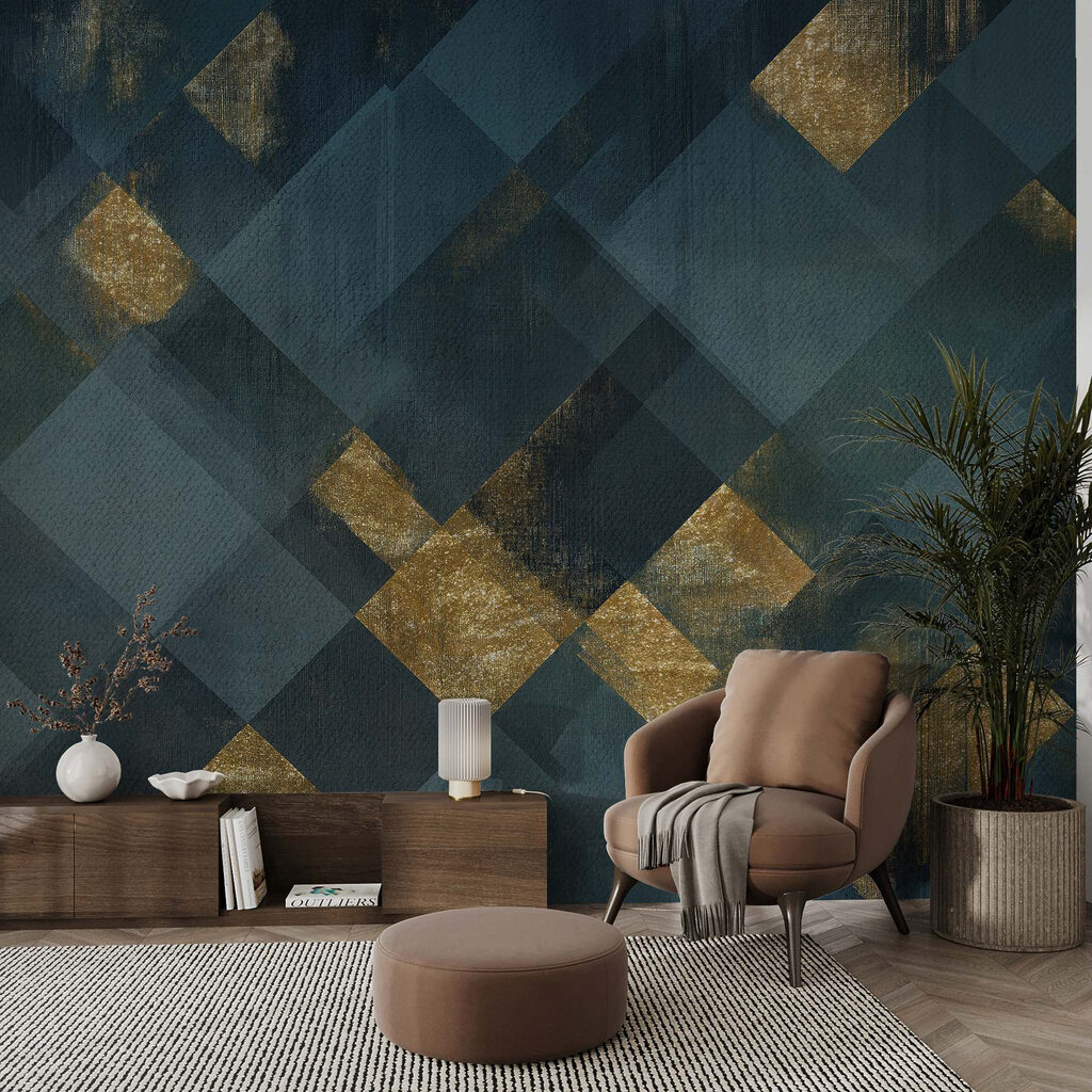 Quadrati con accenti d’oro — ambiente 1