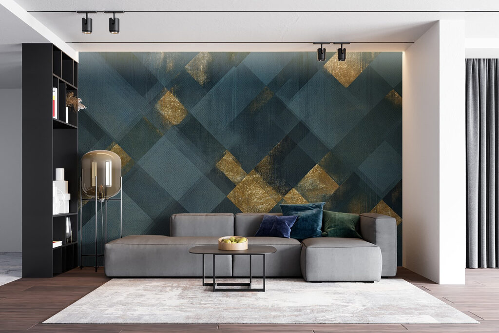 Quadrati con accenti d’oro — ambiente 3