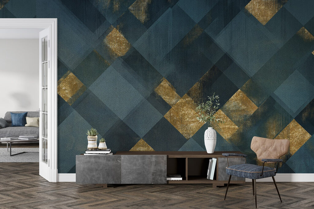 Quadrati con accenti d’oro — ambiente 5