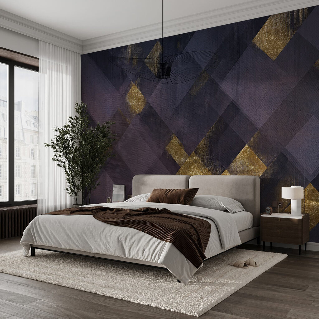 Quadrati con accenti d’oro in un ambiente