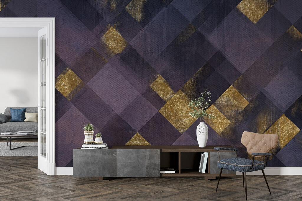 Quadrati con accenti d’oro — ambiente 3