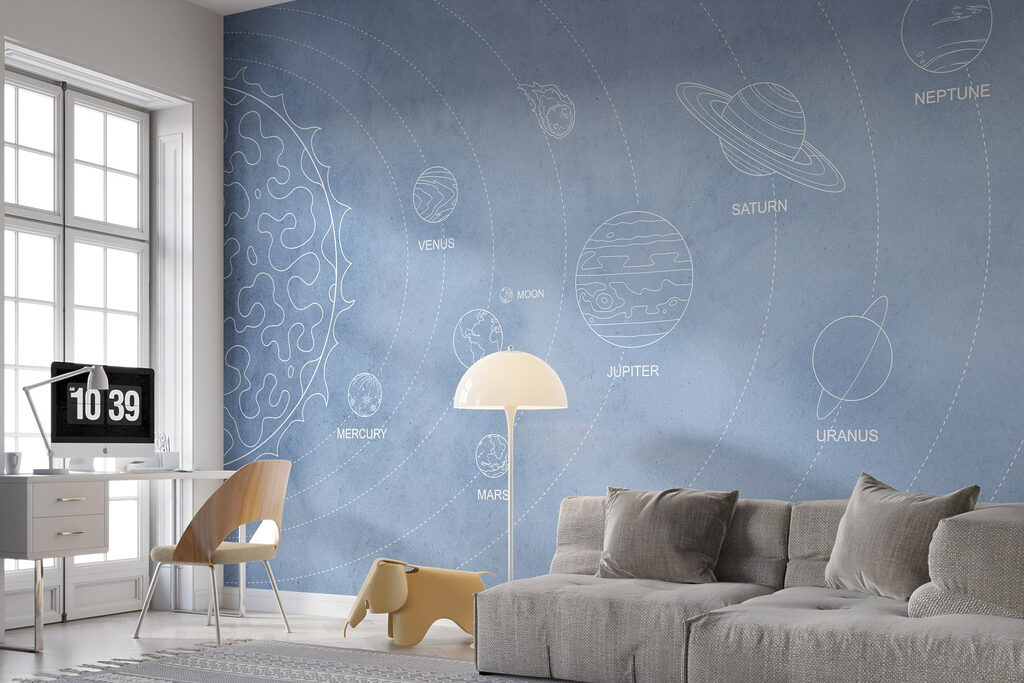 Mappa del sistema solare in un ambiente