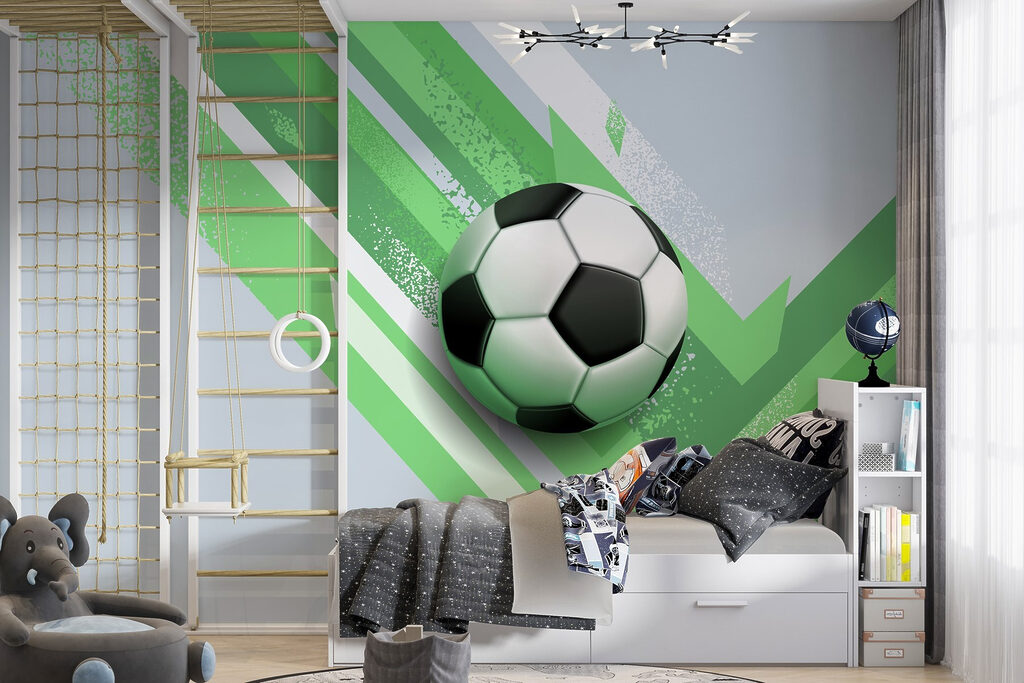 Pallone tra strisce diagonali — ambiente 1