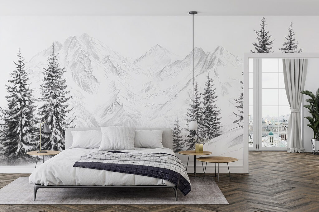 Pini sotto cime bianche — ambiente 2