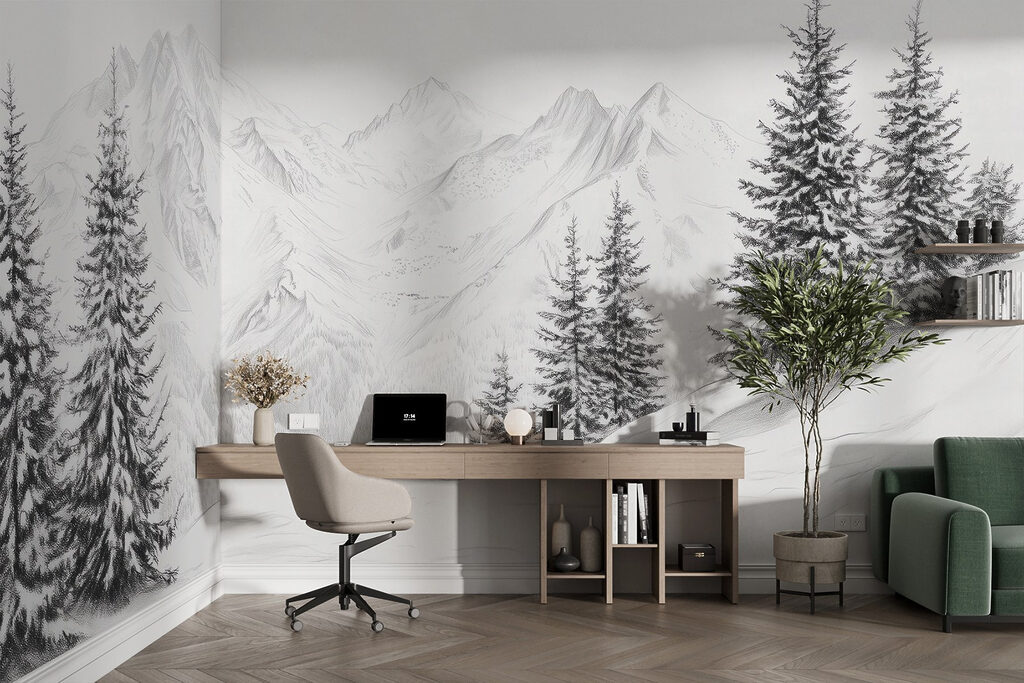 Pini sotto cime bianche — ambiente 5