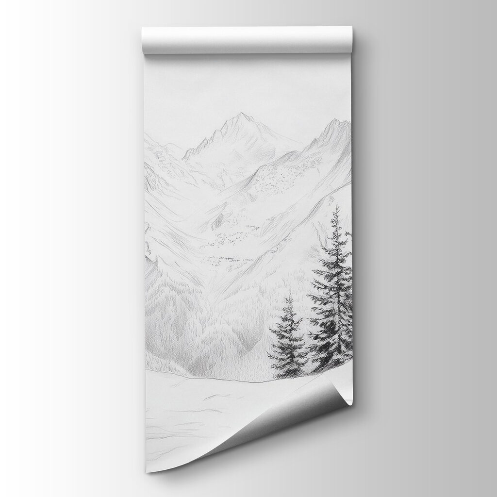 Pini sotto cime bianche — vista del prodotto