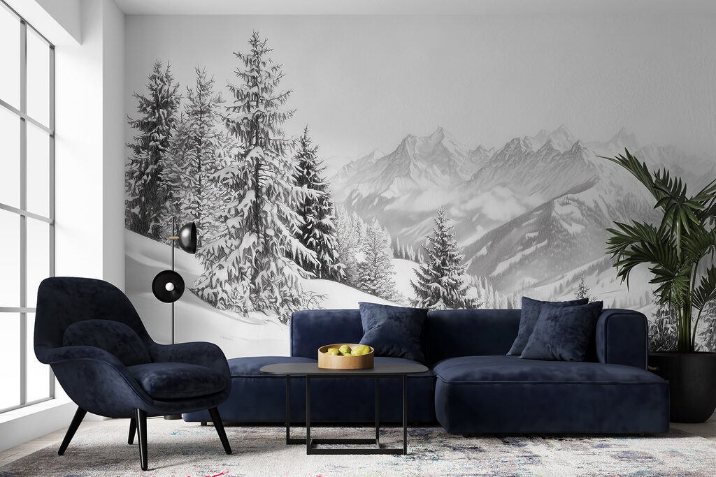 Pendio innevato con vista — ambiente 2