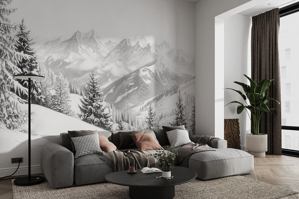 Pendio innevato con vista — ambiente 3