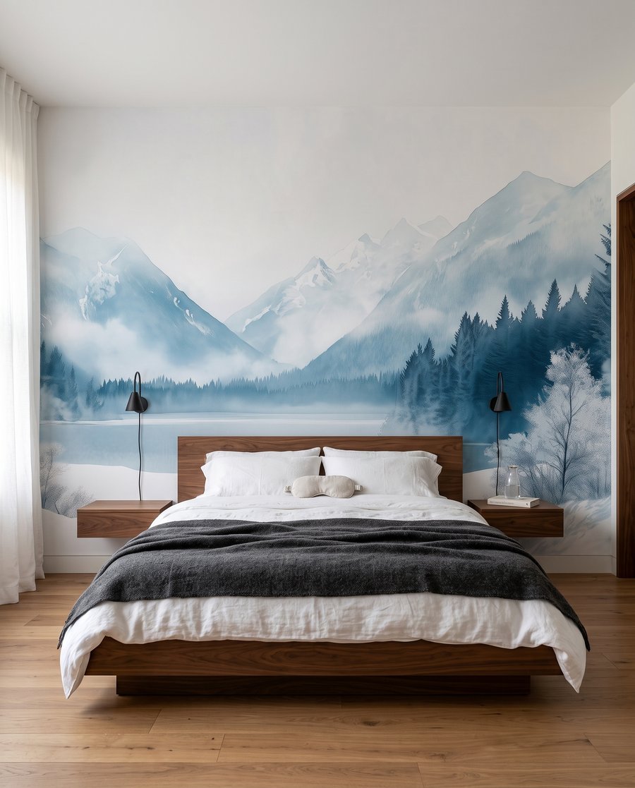 Lago invernale nella nebbia — ambiente 2