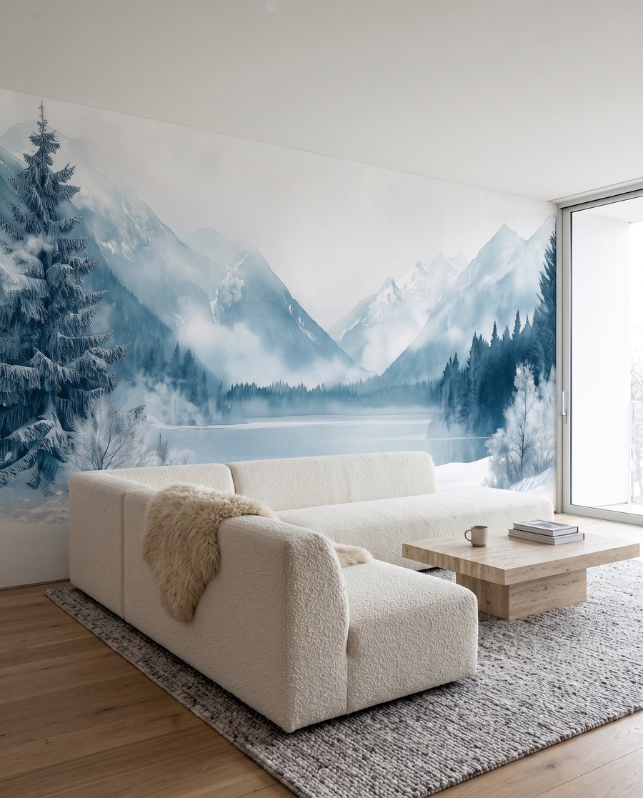 Lago invernale nella nebbia — ambiente 4
