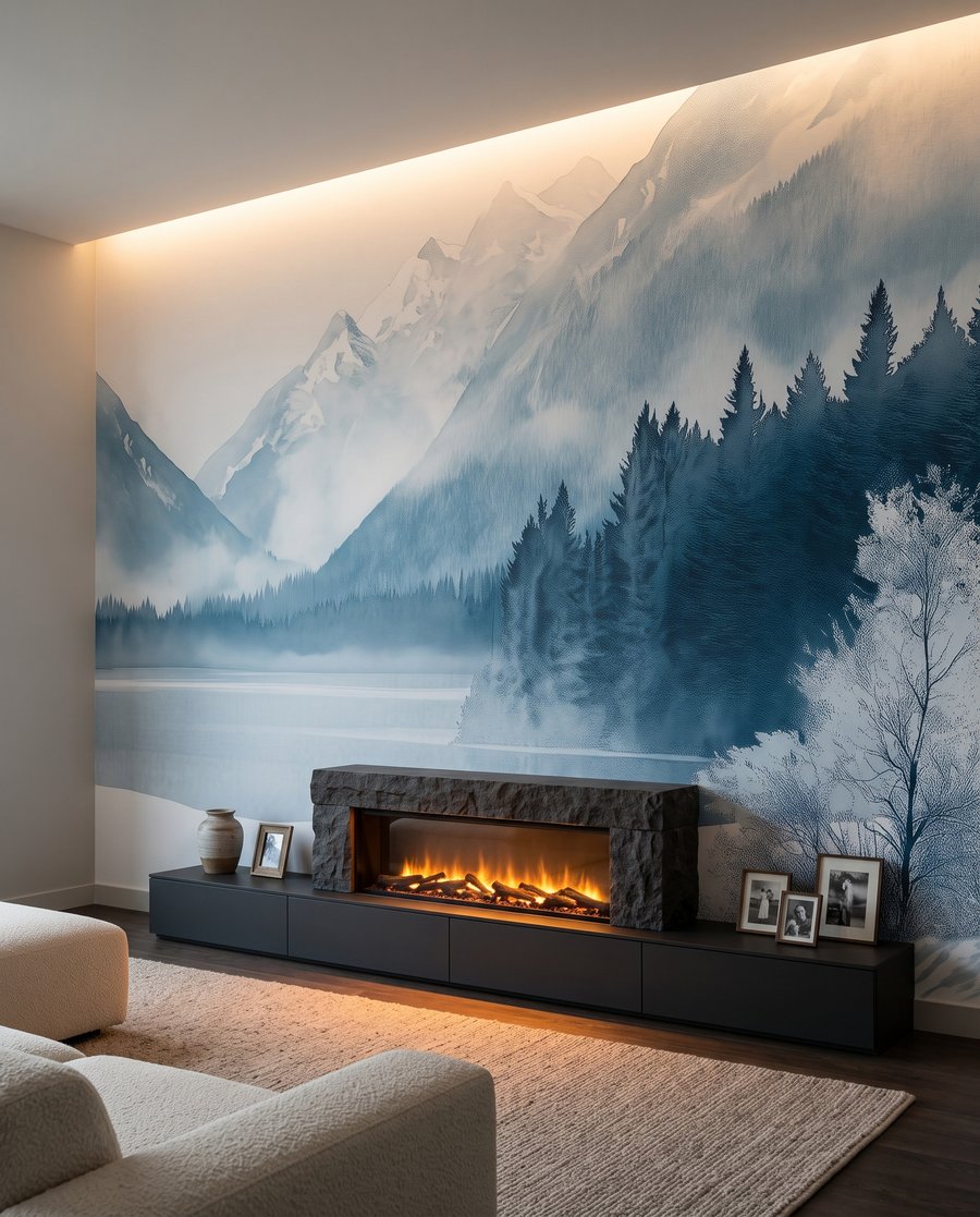 Lago invernale nella nebbia — ambiente 5