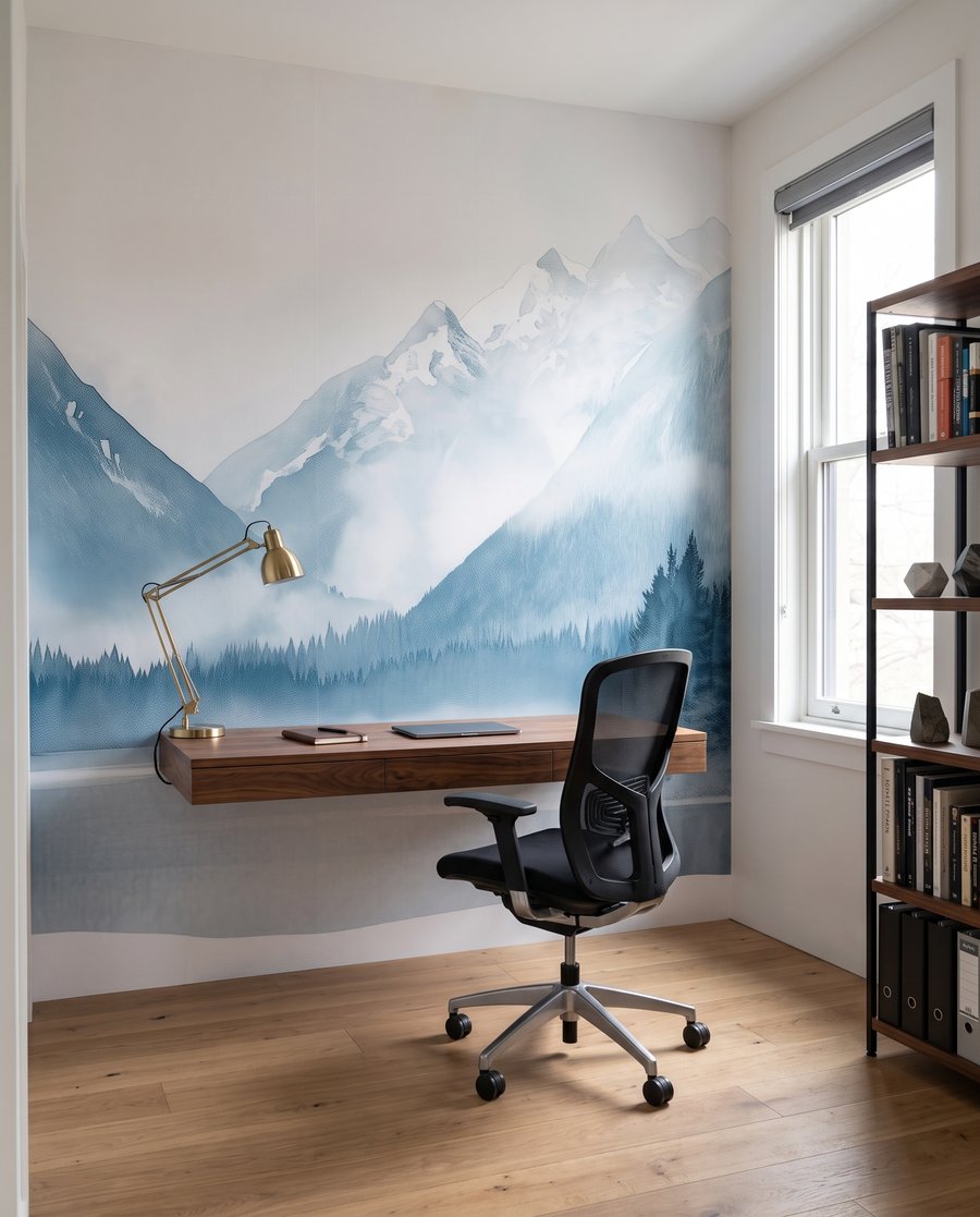 Lago invernale nella nebbia — ambiente 8